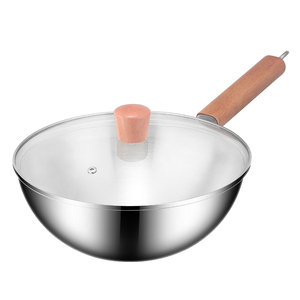<span class=keywords><strong>Wok</strong></span> ecológico de acero inoxidable para campamento y cocina de hotel listo para enviar a un precio económico - Product Image 2