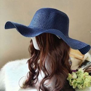 Chapeau de soleil de plage à large bord en paille pour adulte, chapeau bob pour femme, vente en gros à prix réduit - Product Image 4