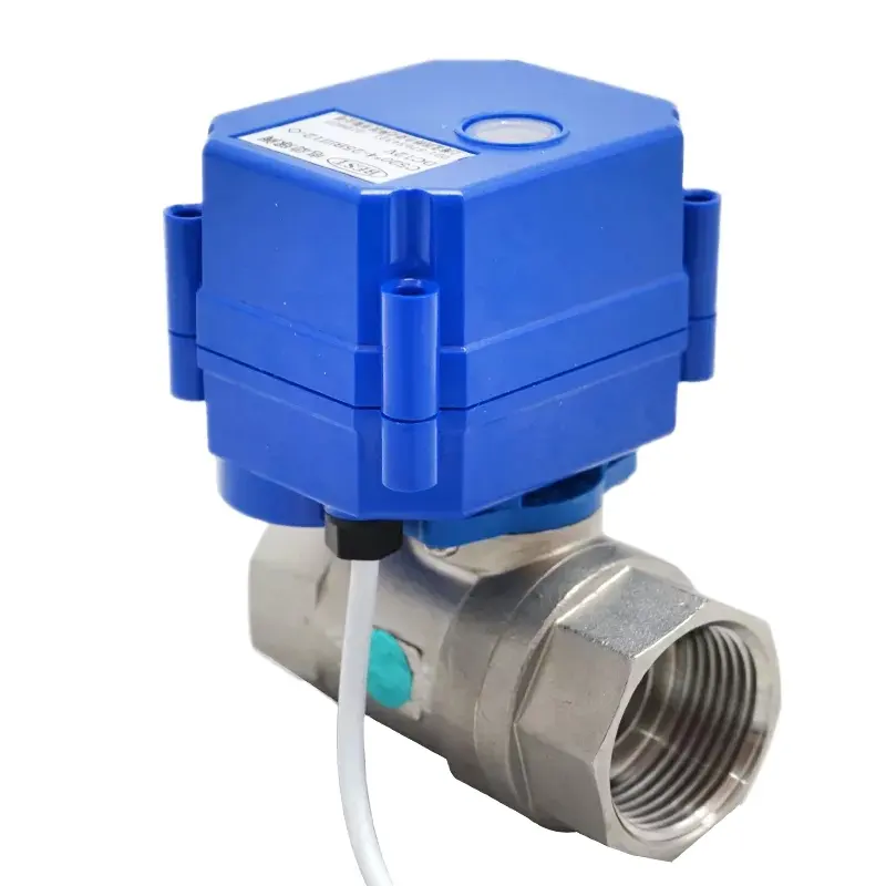 Valve C520 Stainless Steel 2 Way 12v 24v 220v ac dc Micro motorized electric ball Valve With Actuator