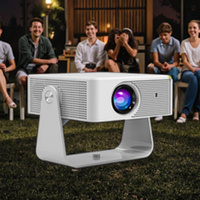 Projecteur LED intelligent Android 4K portable avec Wi-Fi, correction trapézoïdale automatique, courte focale, pour cinéma maison et usage professionnel, objectif manuel, 2G Pico Mini US