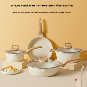 Ensemble de wok et <span class=keywords><strong>casserole</strong></span> antiadhésifs pour la maison, ustensiles de cuisine en <span class=keywords><strong>pierre</strong></span> Maifan - Product Image 2