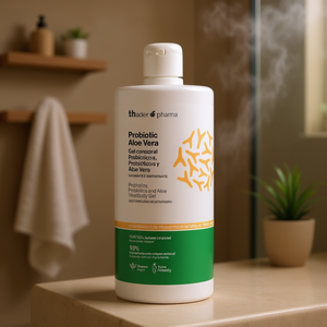 Gel Corporal Probiótico con Aloe Vera de Thader Pharma, 95% Ingredientes Naturales, Calmante, Hidratante, Vegano, Apto para Mujeres con Piel Sensible - Product Image 3
