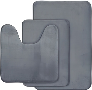 <span class=keywords><strong>FIGOO</strong></span> Vente Directe Usine – Ensemble de 3 Tapis de Bain Modernes en Flanelle de Haute Qualité, Antidérapants, Lavables en Machine, Écologiques - Product Image 1