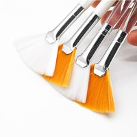 Pinceau de maquillage en forme d'éventail, brosses faciales douces de style éventail, applicateur de masque en éventail, brosses applicatrices de masque peel-off