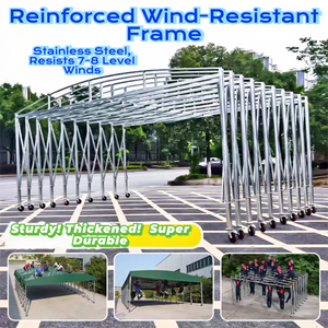 Moved Easy Removable Stretching Sliding Push and Pull Large Pliable Tent Outdoor Storage Carport avec 4-side Cover - Product Image 2