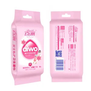 Wholesale Low Price Organic Feminine Care Wipes Single Flushable Wet Wipes Individually Wrapped For Adult Women Cleaning