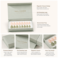 Boîte d'emballage personnalisée écologique pour kit de pose d'ongles avec impression de luxe et insert en EVA, boîte cadeau pour présentation d'ongles