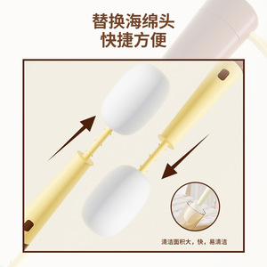 Cup Brush With Long Handle For Insulated Bottle Cleaning 3 In 1 Multi Functional Cleaning Tool ABS Material Brown Yellow Green - Product Image 3