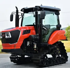 Alta qualidade esteiras de borracha Agrícolas E Secundário paddy campo 4WD 90HP tratores