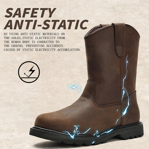 Botas de Seguridad de Cuero Crazy Horse con Suela Goodyear, Impermeables, Antideslizantes, Fabricadas por Fabricantes de Calzado de Seguridad - Product Image 4