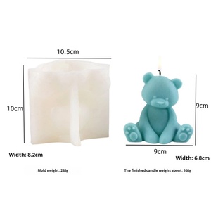 TangChu Multi-Style <b>Cute</b> <b>Bear</b> Silicone Mold Set for Baking Cake Decoration Handmade Soap Resin Individually Wrapped - Product Image 5
