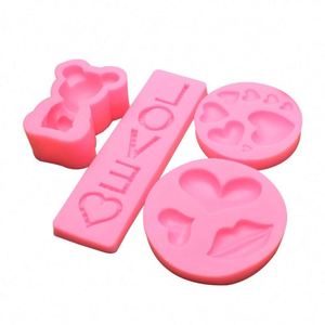 Moldes de Silicona para Dulces y Chocolate, Moldes de Oso y Corazón para Bodas, Decoración de Pasteles, Moldes para Cupcakes para Hacer el Día de San Valentín - Product Image 1