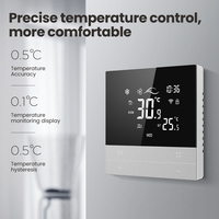 Controlador de Aire Acondicionado Inteligente Wifi Avatto Tuya, Termostato Wifi de 24v, Interruptor de Termostato para Aires Acondicionados con Función de Calefacción y Refrigeración