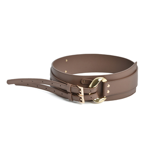 Cinturón de Cuero Genuino Irregular de Estilo Europeo Americano para <span class=keywords><strong>Mujer</strong></span>, Cinturón Decorativo para Traje, Vestido, Suéter, Cinturón de Cobre - Product Image 5