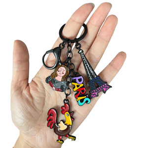 Custom Bulk Light America Flag <b>Islamic</b> Keychain Fashion 3D Enamel Metal Logo Wholesale Designer Keychains for Promotional Use - Product Image 5
