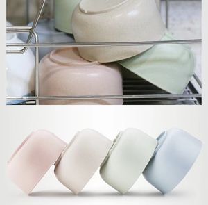 4Pcs Unbreakable Reusable <strong>Cereal</strong> <strong>Bowls</strong> Wheat <strong>Straw</strong> <strong>Bowl</strong> Wholesale Lightweight for Noodle Soup Snack Salad Fruit <strong>Bowl</strong> Set - Product Image 3