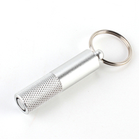 Ouvre-cigare multifonction 4-en-1 personnalisé avec logo, en plastique noir, lame tranchante, perforateur de cigares, coupe-cigares, porte-clés