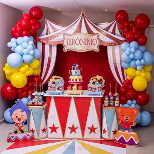 152 Cái Bóng Bay Màu Xanh Đỏ Vòng Hoa Arch Circus Theme Carnival Đảng Mầu Ballons Đồ Chơi Trẻ Em Inflatable Air Globos Nguồn Cung Cấp