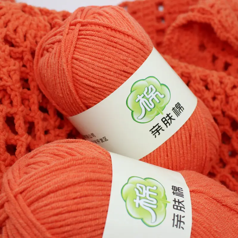DImuni Benang Rajut Bayi, Benang Crochet 50G 5 Lapis Benang Rajut Tangan 100% Benang Akrilik Tebal untuk Bayi Sweater Rajut Susu Benang Katun