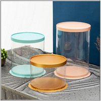 Boîte cadeau en plastique transparent de haute qualité, boîte à gâteau transparente en PET pour mariage, anniversaire et présentation de cadeaux