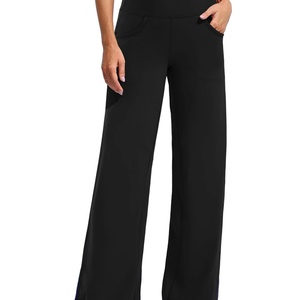 Pantalon de jogging unisexe respirant à jambe large avec cordon de serrage et poches, idéal pour le yoga, la détente et l'entraînement estival - Product Image 6