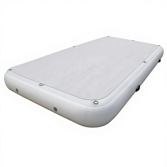 Custom PVC+Drop Stitch+EVA Inflatable Floating Dock Platform 500kg Capacity 5-10 Passengers 3-Year Water Amusement Facilities