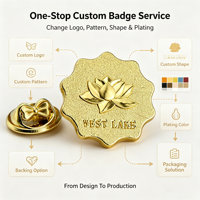 Badges métalliques dorés personnalisés 3D gaufrés sablés, épingles de revers en émail sur mesure, cadeaux d'affaires, souvenirs de mariage, livraison rapide