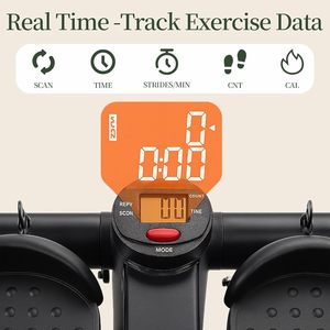 Portable <strong>Mini</strong> Stair <strong>Stepper</strong> with Resistance Bands - Full <strong>Body</strong> Workout Machine with LCD Monitor - Product Image 4