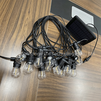 Guirlandes lumineuses solaires S14 LED 1W 2700K en plastique incassable, ampoules Edison vintage, IP44, pour décoration extérieure de mariage, vente en gros d'usine