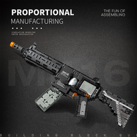 Ensemble de blocs de construction Reobrix 77004 M416 Sniper Gun - Modèle de simulation en plastique ABS pour les 14 ans et plus - Jouet de construction unisexe