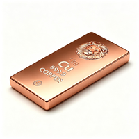 Barres de cuivre massif de 1 kg avec logo personnalisé, lingot de cuivre de qualité supérieure pour collection ou cadeau
