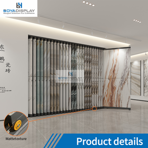 Échantillon de dalle de pierre personnalisable moderne inclinée coulissante silencieuse en métal pour carrelage en marbre et céramique sur pied - Product Image 4