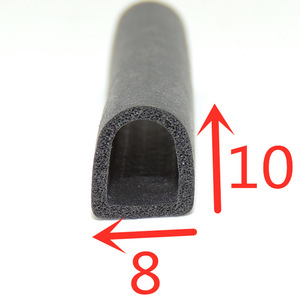 EPDM <b>Rubber</b> D Type Foam Strip 8x10mm Door Window Sealing <b>Edge</b> Trim - Product Image 1
