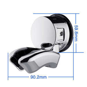 Support de pommeau de douche universel à ventouse, fixation murale ronde, installation facile, portable avec technologie de placage - Product Image 5