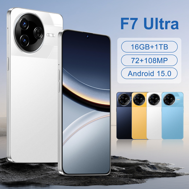 High Quality F7 Ultra 5g Global Edition 16gb+1tb+108mp Android 15 Unlocked Original 7800mah Smart Cell Phone Dual Sim Card