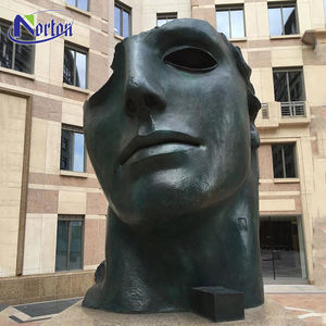 Escultura <span class=keywords><strong>de</strong></span> Metal <span class=keywords><strong>de</strong></span> Arte Moderno, Diseño Abstracto en 3D <span class=keywords><strong>de</strong></span> Signo <span class=keywords><strong>de</strong></span> Interrogación, Rostro <span class=keywords><strong>de</strong></span> Hombre en Bronce, en Venta - Product Image 2