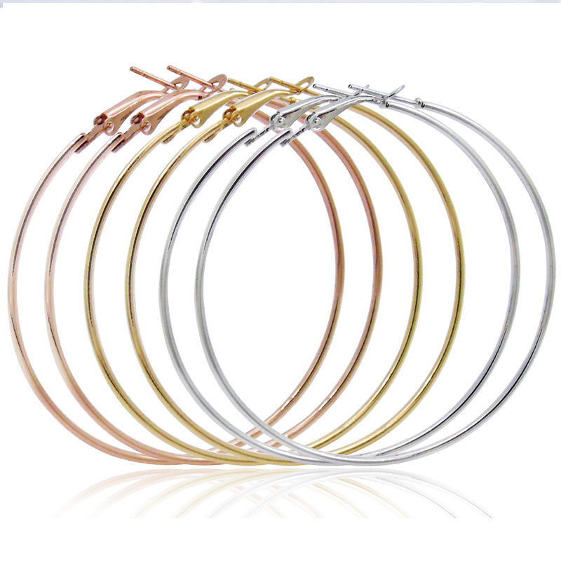 Hot Sale Big Size Hoop Earrings Women Giant Nickel Free Gold