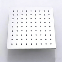 Pommeau de douche à effet pluie en acier inoxydable 304 chromé de haute qualité, épaisseur 0,8 mm, pivotant à 360°, filetage G1/2 pour salle de bain