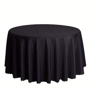 Nappe de table personnalisée en polyester/coton biodégradable et recyclable de haute qualité pour mariages et fêtes – Vente en gros Chine - Product Image 2