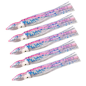 Señuelo de pulpo luminoso hueco y colorido con estampado biónico, 12cm 4g, cebo artificial blando de calamar multitanqueles sin anzuelos para marlín - Product Image 1