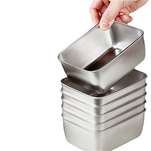 Conteneur de stockage alimentaire en acier inoxydable, carré, multi-compartiments, pour fondue, pique-nique, utilisation en extérieur - Product Image 2