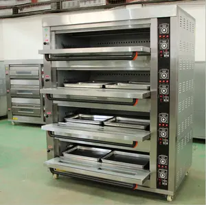 Bakery Gas Oven Commercial Professional Small Gaz Gas And Electric Baking Bread Single Double Deck Baker Pastry Oven Bakery Equipment With Steam