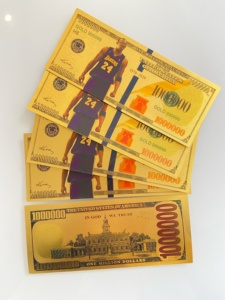 Banconote Commemorative da <span class=keywords><strong>Cento</strong></span> Dollari in Metallo per Collezione di Partite di Basket, Placcate in Oro su Entrambi i Lati, Promozione - Product Image 4