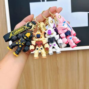 Porte-clés en silicone Mecha Warrior de dessin animé, pendentif écologique pour couple Gardien, vente en gros, porte-clés de voiture poupée Mecha, porte-clés - Product Image 1