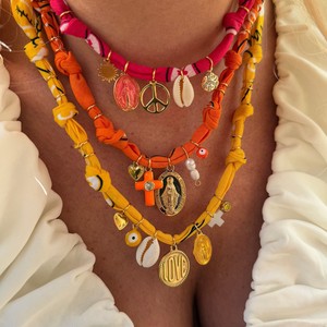 HaoMi, collar chapado en oro de estilo europeo americano, Serie de playa, colgante de concha de flor de <span class=keywords><strong>Vida</strong></span> Marina, cinta, collares colgantes de moda - Product Image 3