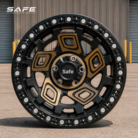 Rines de Aleación Todoterreno de Dos Tonos Bronce y Negro Forjados Sim Beadlock de 16 17 18 Pulgadas 5x127 para Jeep Grand Cherokee SUV