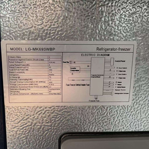 Réfrigérateur à double <span class=keywords><strong>porte</strong></span> de 693 L avec grande capacité, réfrigérateurs en verre noir pour la maison, <span class=keywords><strong>d</strong></span>égivrage automatique, réfrigérateur à fréquence variable - Product Image 5