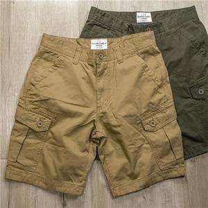 Pantalones Cortos de Trabajo de Verano para Hombre, Marca de Moda, Holgados, Versátiles, de Color Sólido, de Cinco Puntos, con Cintura Elástica, de Lona, para Deportes y Uso Casual - Product Image 2