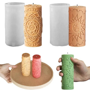 Moule à bougie en silicone 3D relief soleil lune étoile, astrologie, sorcellerie, pour la fabrication de bougies DIY en cire de soja, décoration intérieure - Product Image 2
