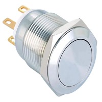 Interrupteur à bouton ELEWIND 19 mm en acier inoxydable, à verrouillage ou momentané (1NO1NC) SPDT (PM193F-11Z/S)